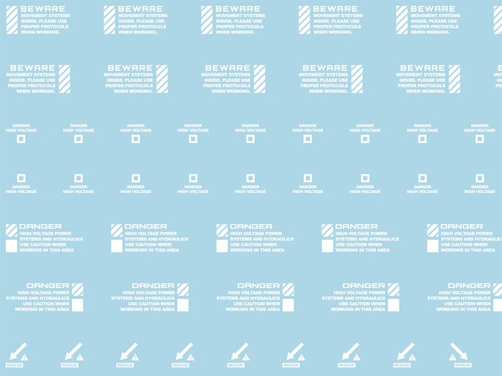 Mecha Decal 001-W USA Gundam x Child of Mecha CARTOGRAF 1/144