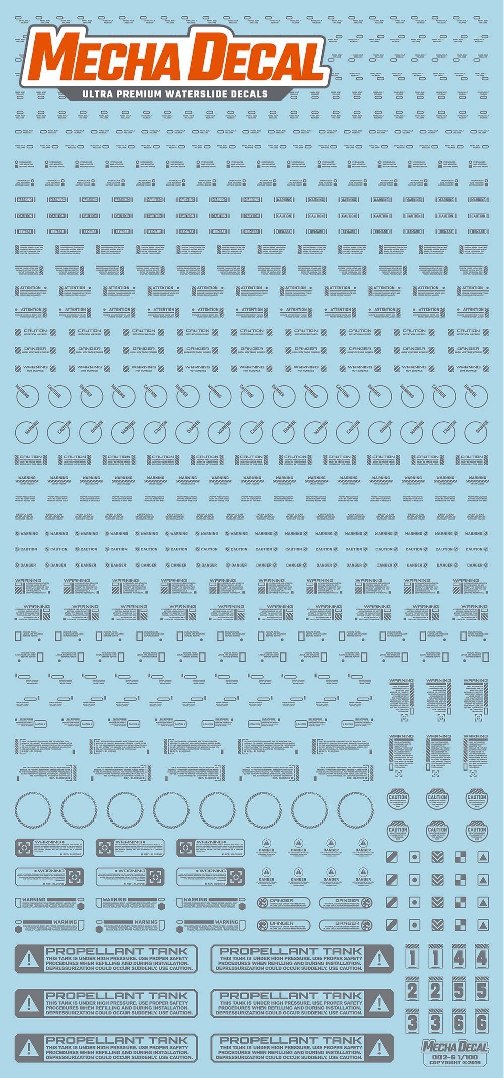 Mecha Decal 002-G USA Gundam x Child of Mecha CARTOGRAF 1/100