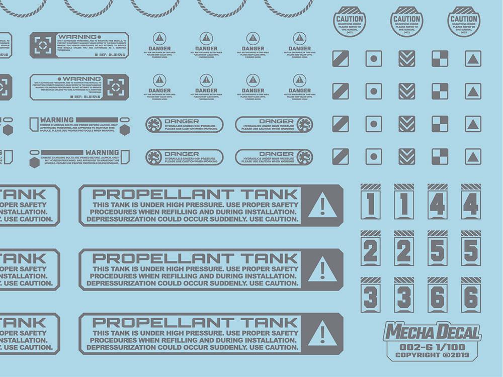 Mecha Decal 002-G USA Gundam x Child of Mecha CARTOGRAF 1/100