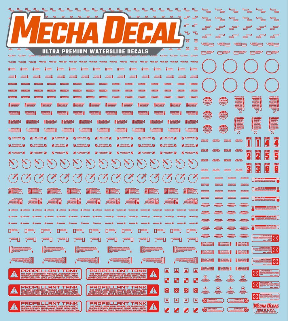 Mecha Decal 002-R USA Gundam x Child of Mecha CARTOGRAF 1/144