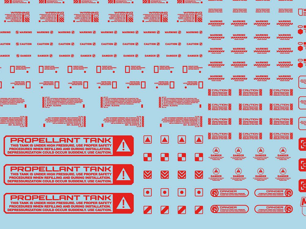 Mecha Decal 002-R USA Gundam x Child of Mecha CARTOGRAF 1/144