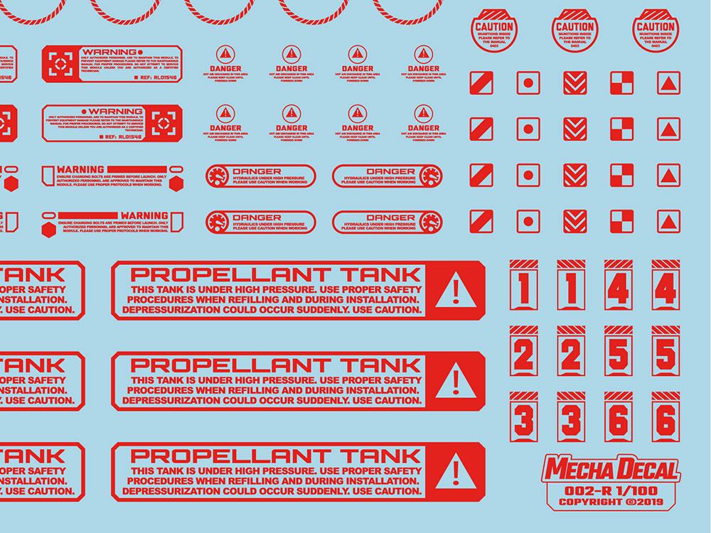 Mecha Decal 002-R USA Gundam x Child of Mecha CARTOGRAF 1/100