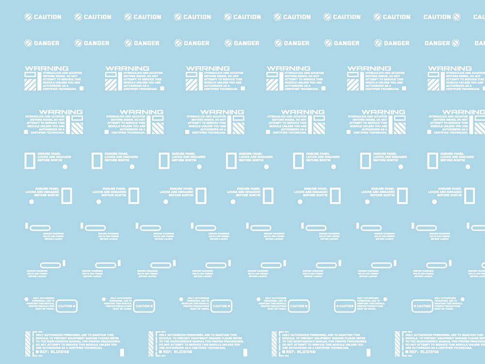 Mecha Decal 002-W USA Gundam x Child of Mecha CARTOGRAF 1/100
