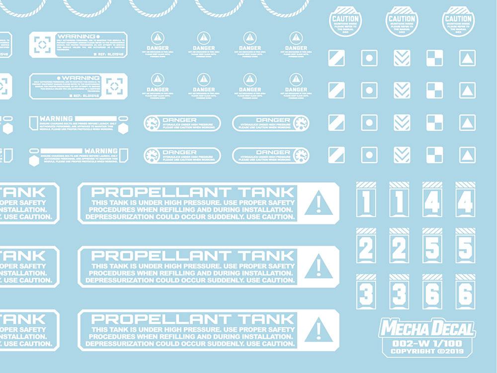 Mecha Decal 002-W USA Gundam x Child of Mecha CARTOGRAF 1/100