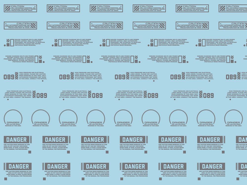 Mecha Decal 003-G USA Gundam x Child of Mecha CARTOGRAF 1/100