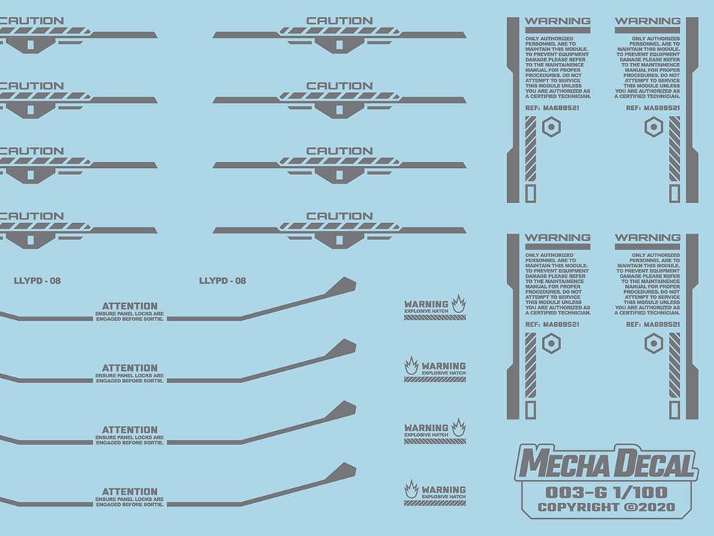 Mecha Decal 003-G USA Gundam x Child of Mecha CARTOGRAF 1/100