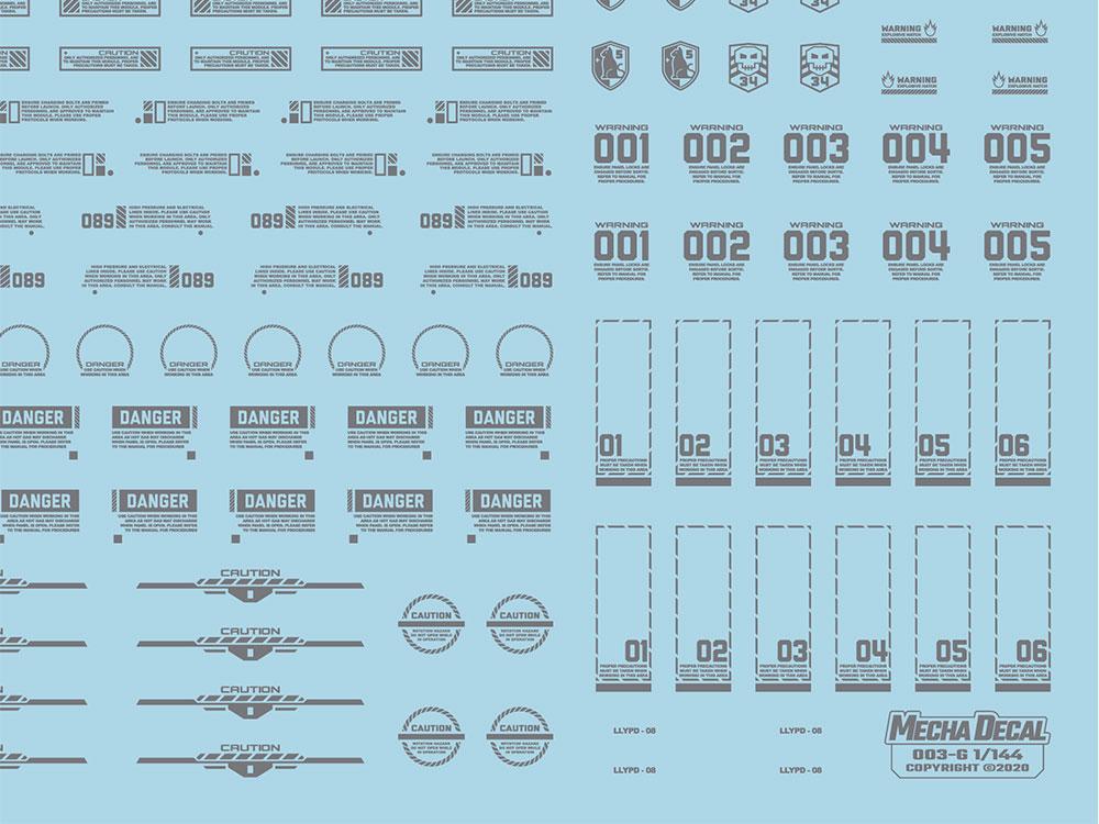 Mecha Decal 003-G USA Gundam x Child of Mecha CARTOGRAF 1/144