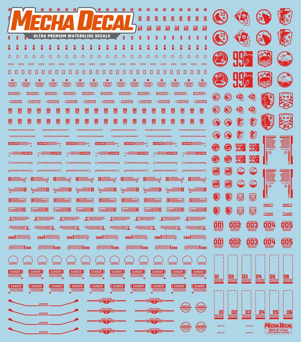 Mecha Decal 003-R USA Gundam x Child of Mecha CARTOGRAF 1/144