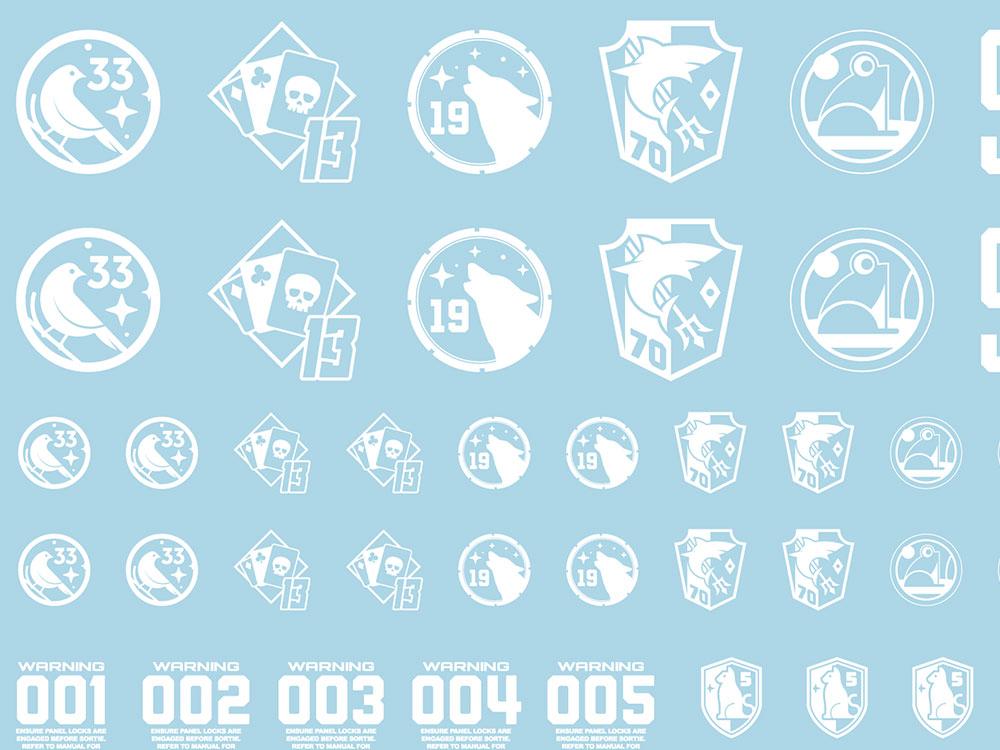 Mecha Decal 003-W USA Gundam x Child of Mecha CARTOGRAF 1/100