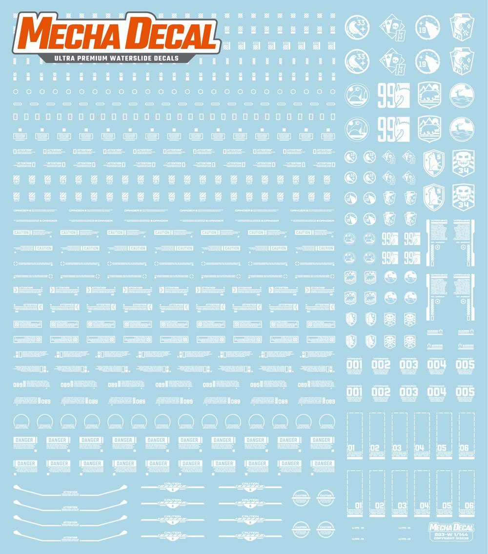 Mecha Decal 003-W USA Gundam x Child of Mecha CARTOGRAF 1/144