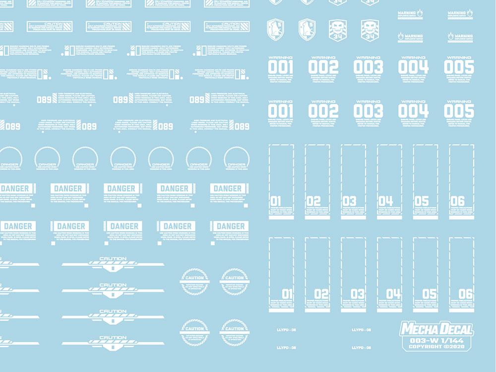 Mecha Decal 003-W USA Gundam x Child of Mecha CARTOGRAF 1/144