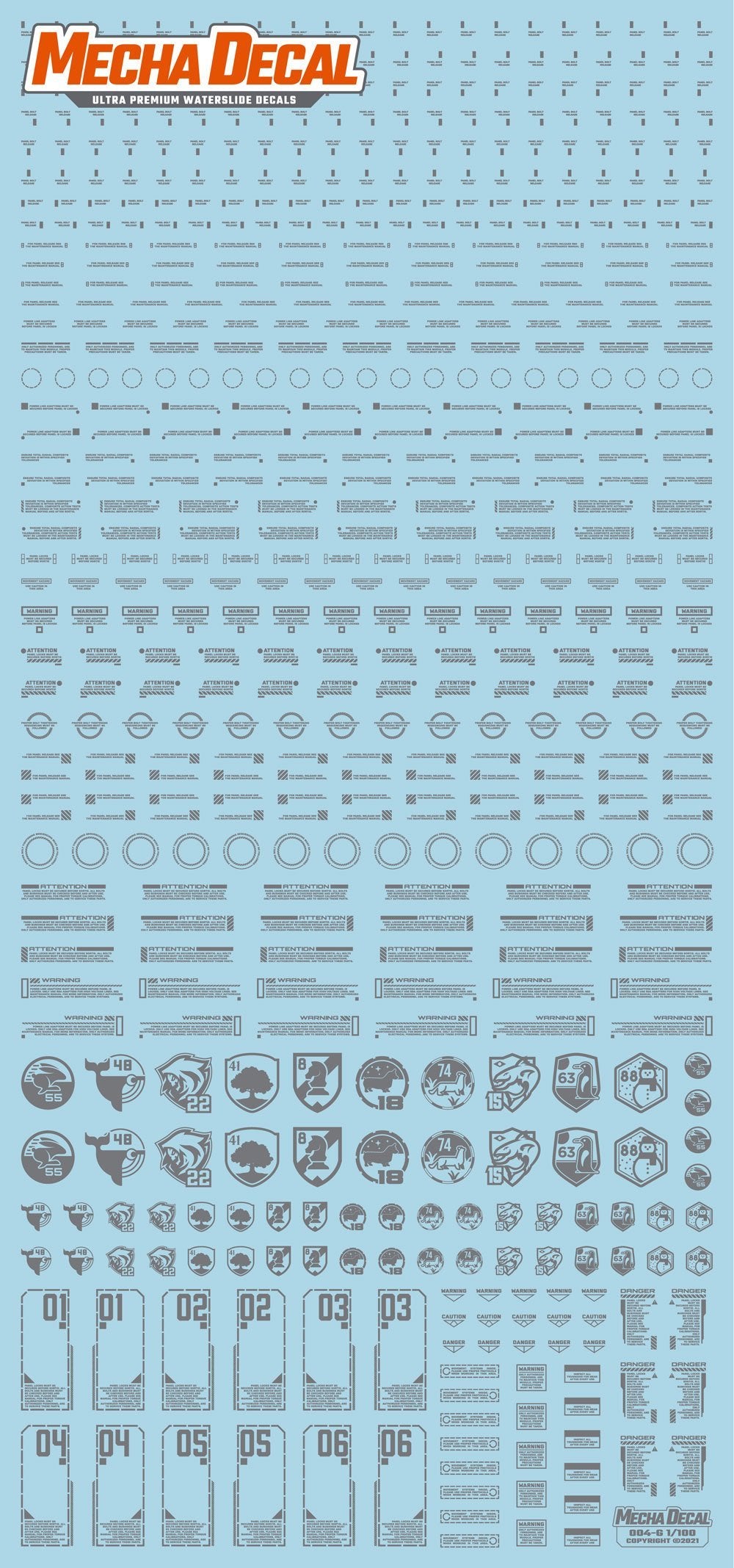 Mecha Decal 004-G CARTOGRAF 1/100