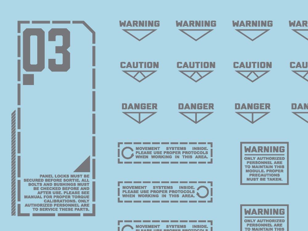 Mecha Decal 004-G CARTOGRAF 1/100