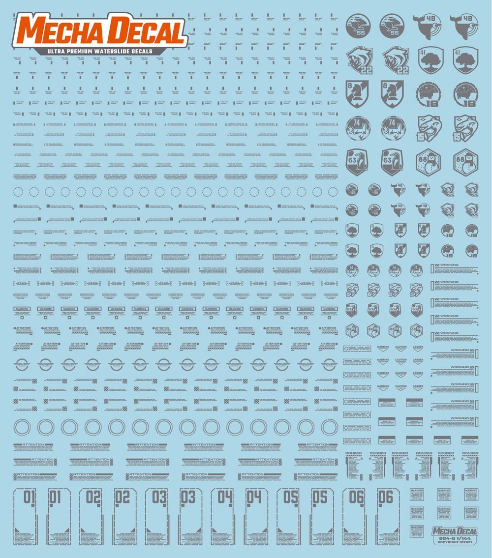 Mecha Decal 004-G CARTOGRAF 1/144