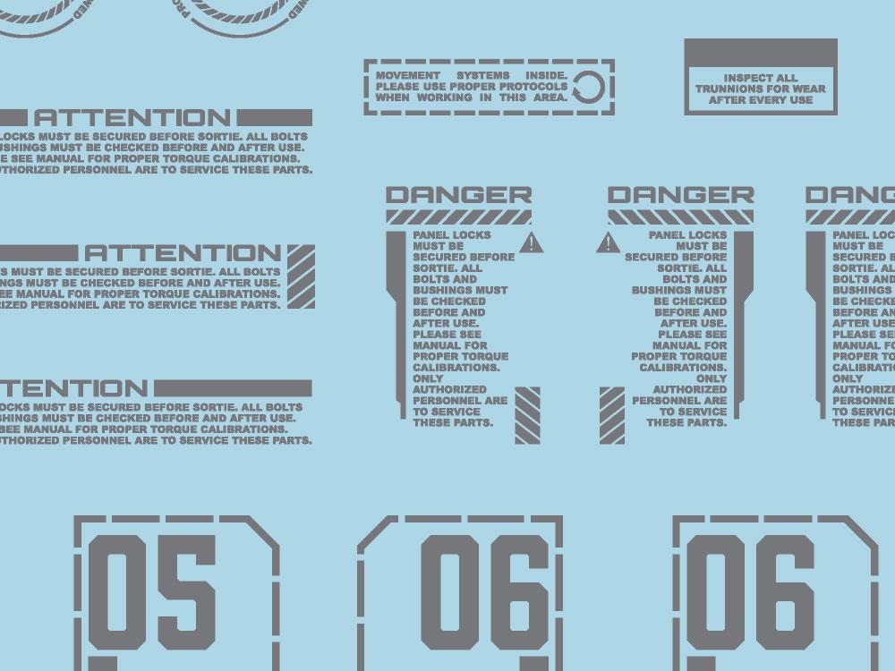 Mecha Decal 004-G CARTOGRAF 1/144