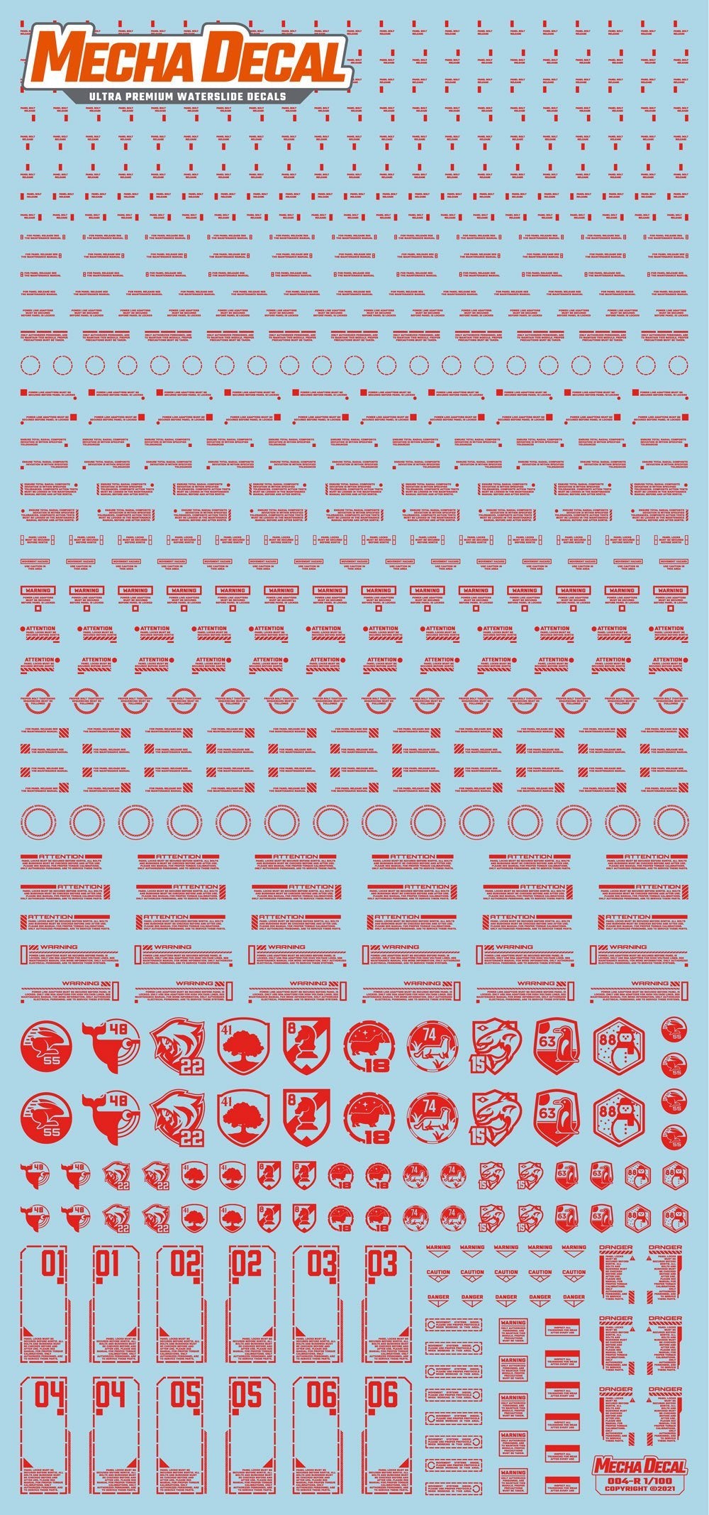 Mecha Decal 004-R CARTOGRAF 1/100