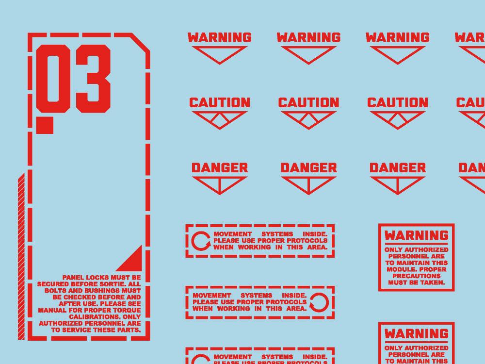 Mecha Decal 004-R CARTOGRAF 1/100