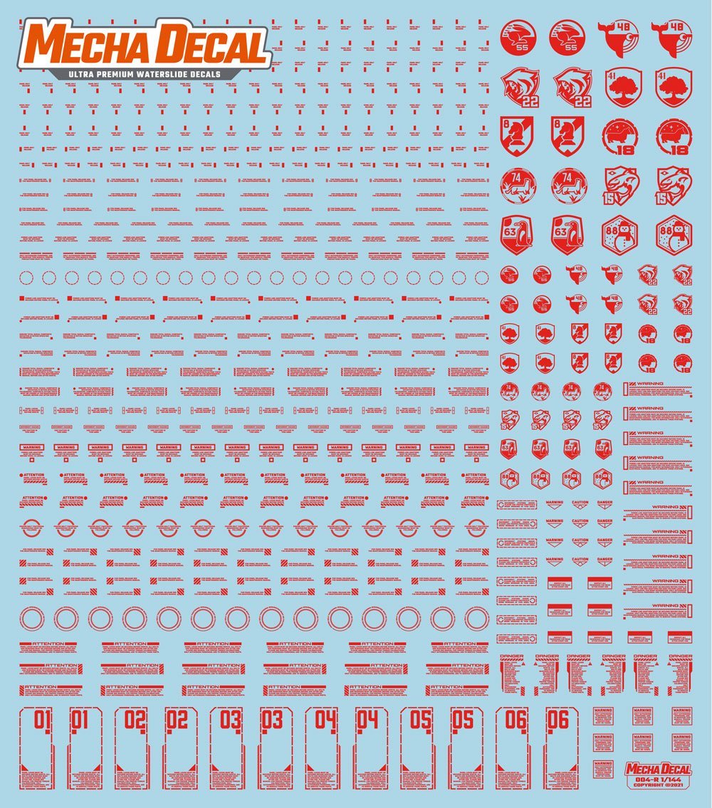 Mecha Decal 004-R CARTOGRAF 1/144