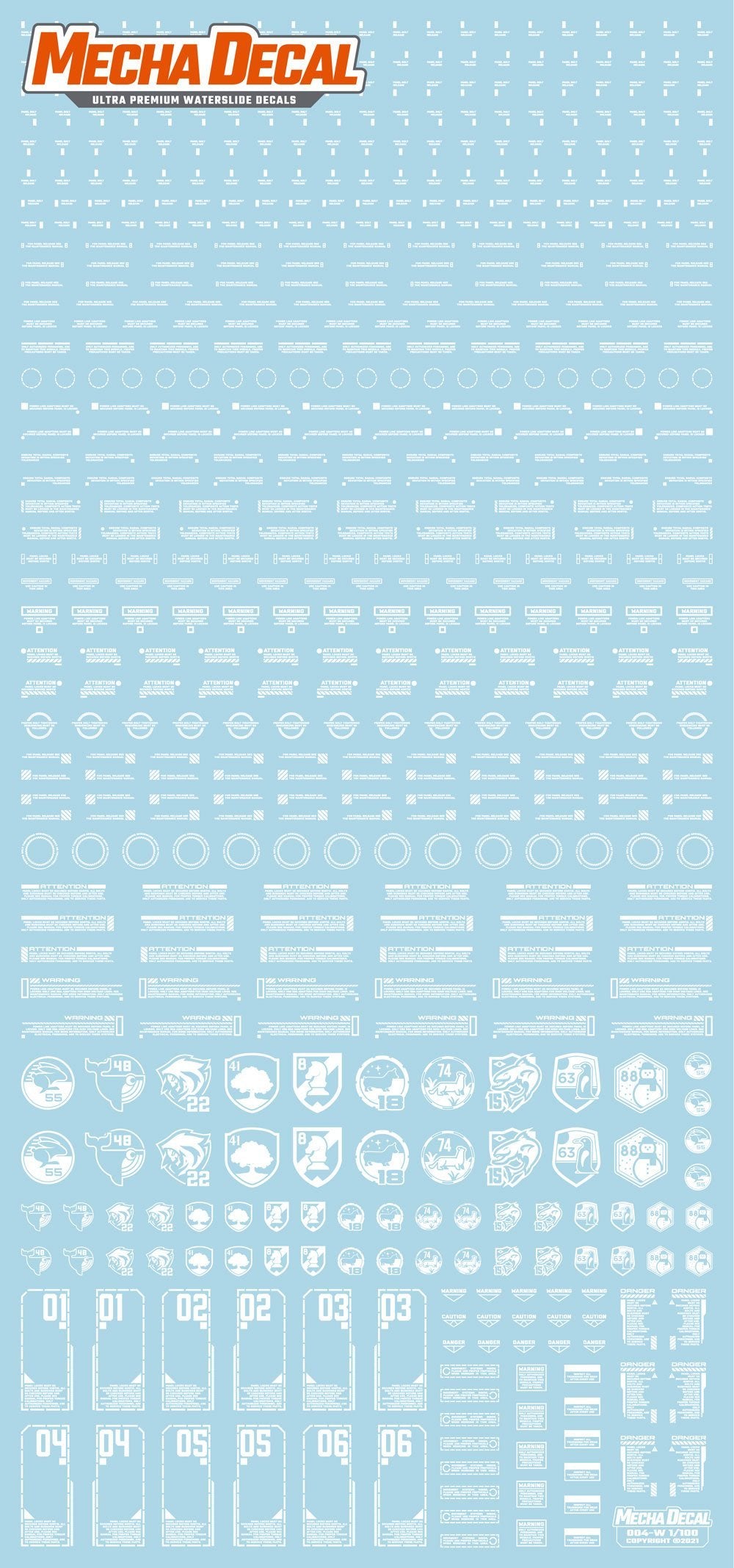 Mecha Decal 004-W CARTOGRAF 1/100