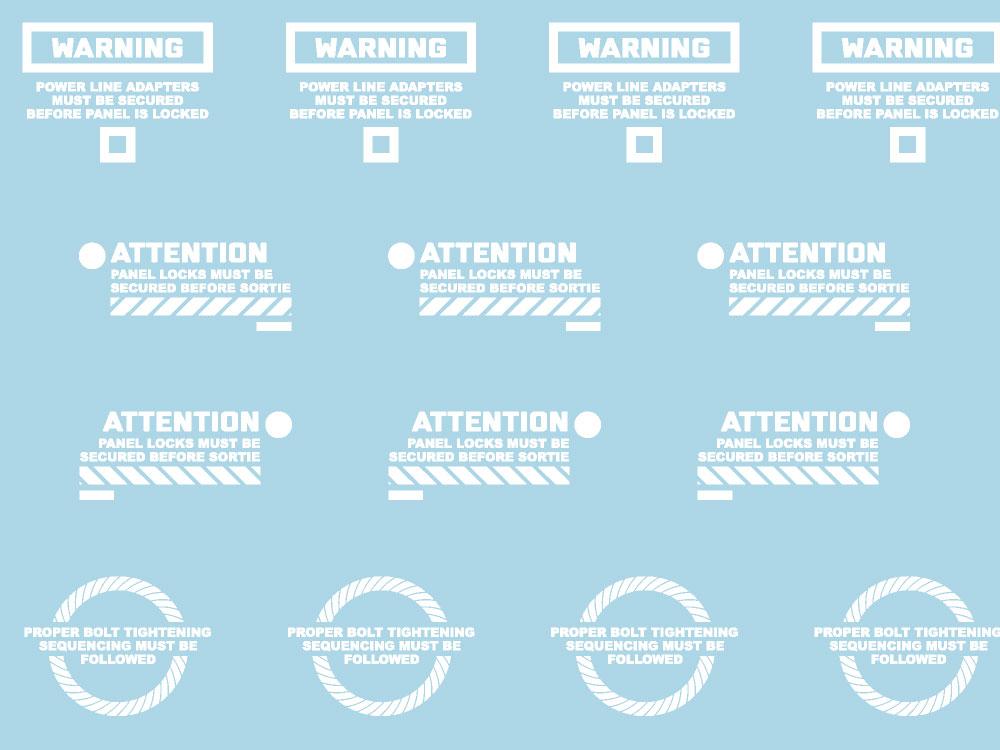 Mecha Decal 004-W CARTOGRAF 1/100