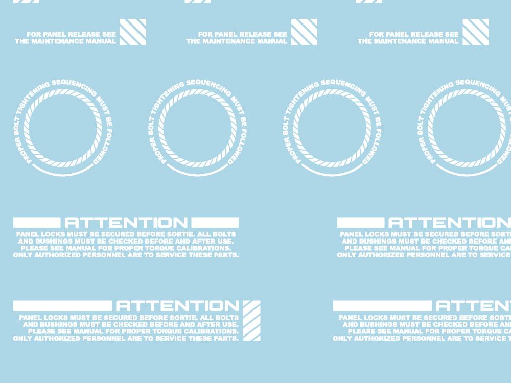 Mecha Decal 004-W CARTOGRAF 1/100