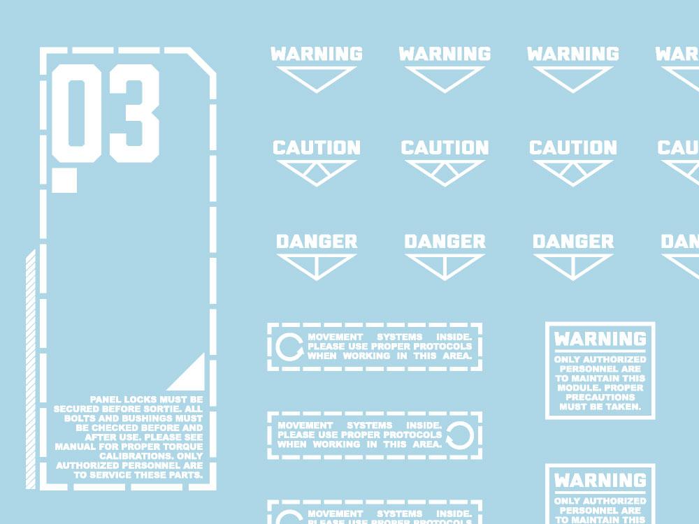 Mecha Decal 004-W CARTOGRAF 1/100