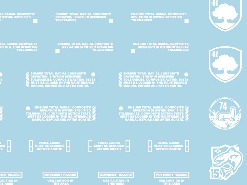 Mecha Decal 004-W CARTOGRAF 1/144