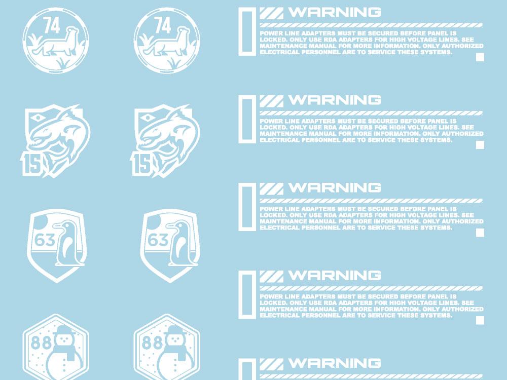 Mecha Decal 004-W CARTOGRAF 1/144