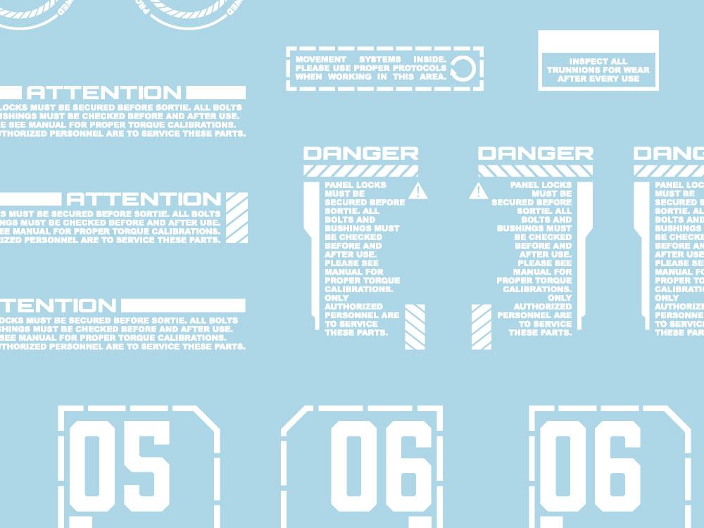 Mecha Decal 004-W CARTOGRAF 1/144