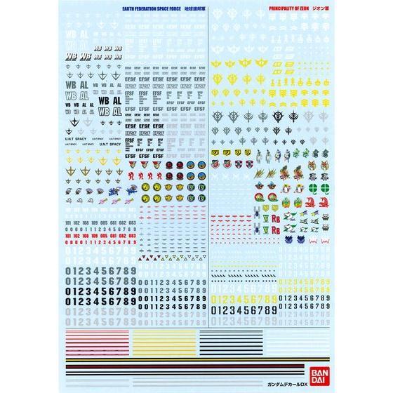 GUNDAM DECAL DX 01 【One Year War】P-Bandai