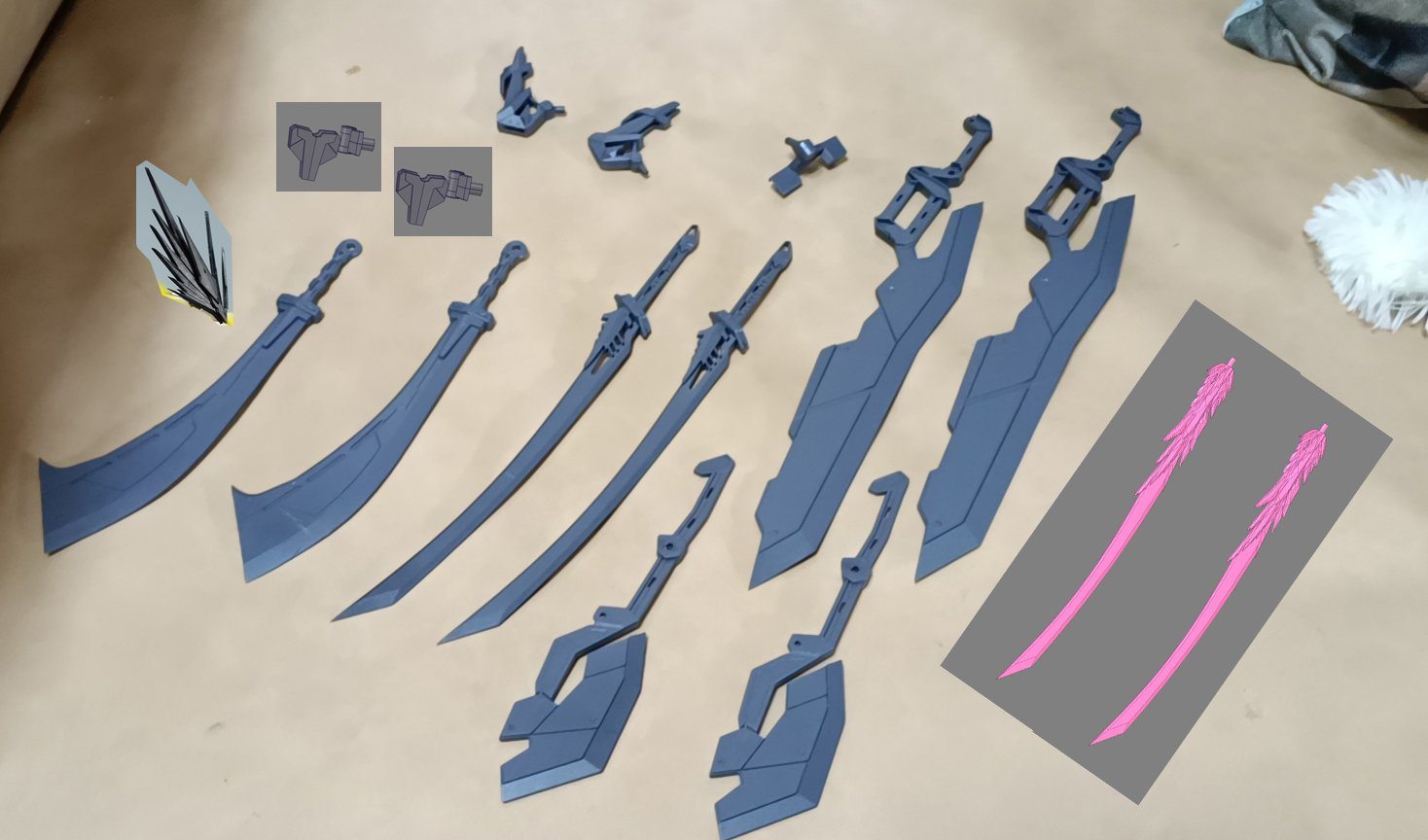 Q CORE MG BARBATOS / ASTRAY Weapon SET 1/100