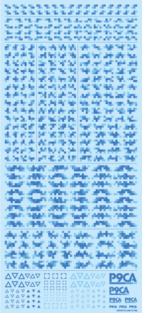 Pixel Camouflage Decal 2 Blue(1pc)