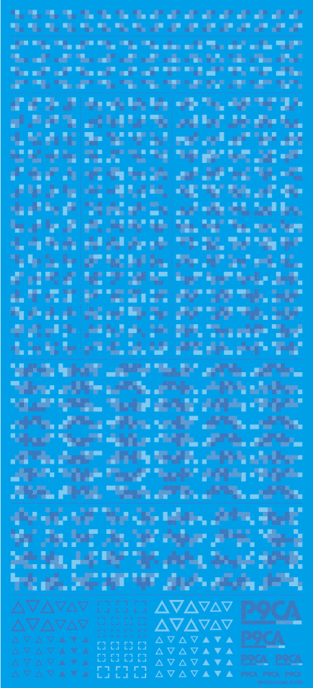 Pixel Camouflage Decal 2 Blue(1pc)