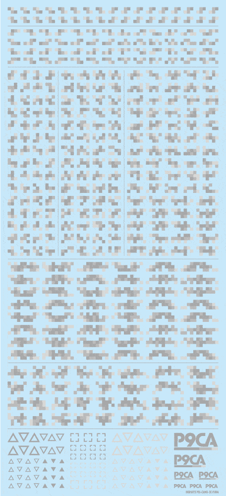 Pixel Camouflage Decal 2 Cool Gray(1pc)
