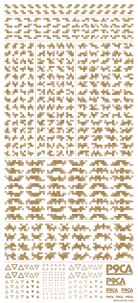 Pixel Camouflage Decal 2 Ground Camouflage(1pc)