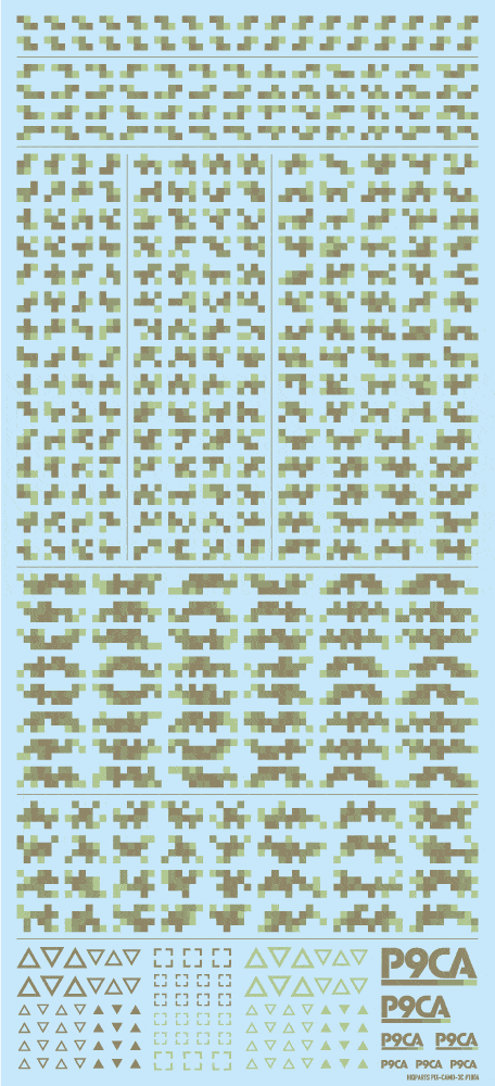 Pixel Camouflage Decal 2 Forest Camouflage(1pc)