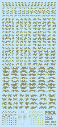Pixel Camouflage Decal 2 Forest Camouflage(1pc)
