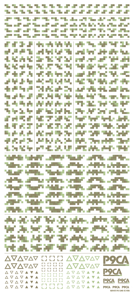 Pixel Camouflage Decal 2 Forest Camouflage(1pc)
