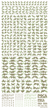 Pixel Camouflage Decal 2 Forest Camouflage(1pc)
