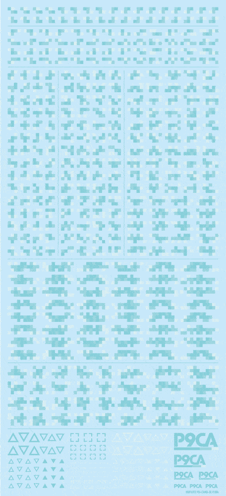 Pixel Camouflage Decal 2 mint(1pc)