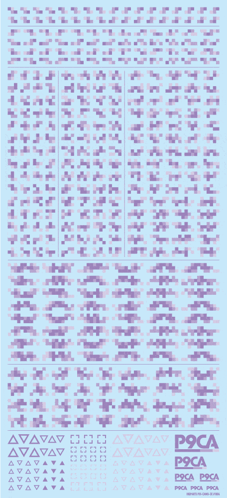 Pixel Camouflage Decal 2 Purple(1pc)