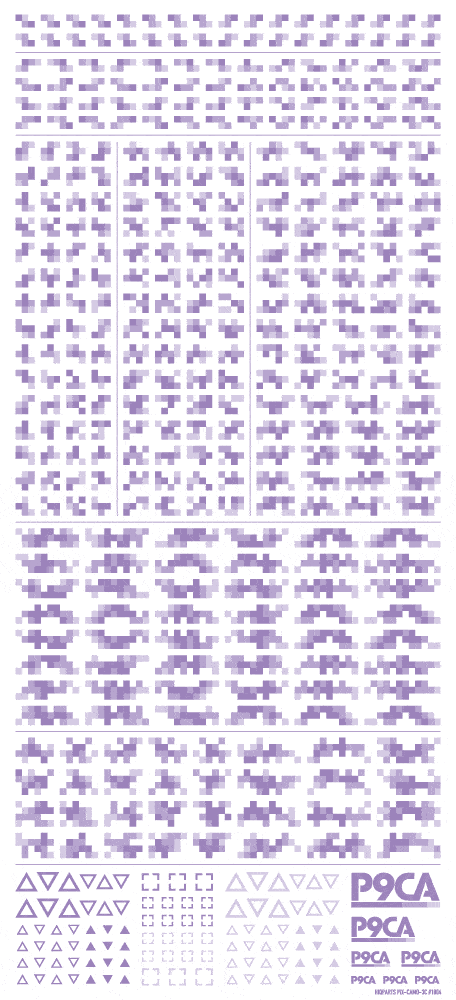 Pixel Camouflage Decal 2 Purple(1pc)