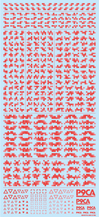 Pixel Camouflage Decal 2 Red(1pc)