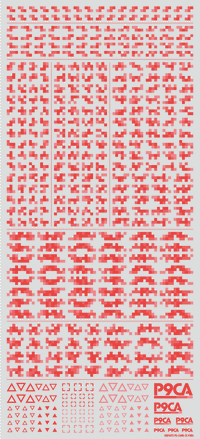 Pixel Camouflage Decal 2 Red(1pc)
