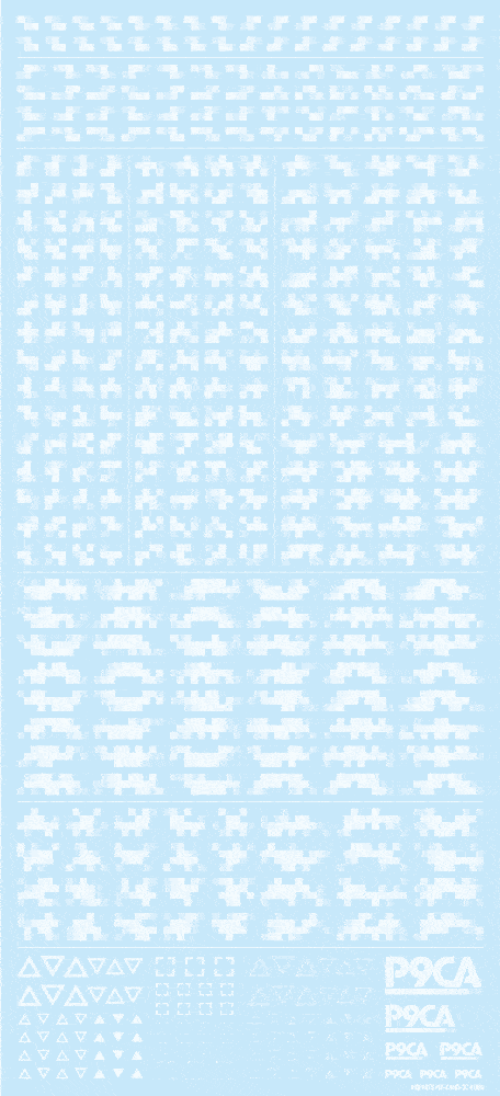 Pixel Camouflage Decal 2 White(1pc)