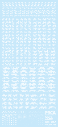 Pixel Camouflage Decal 2 White(1pc)