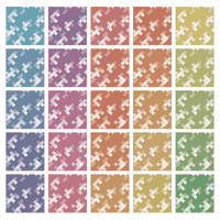 Pixel Camouflage Decal 2 White(1pc)