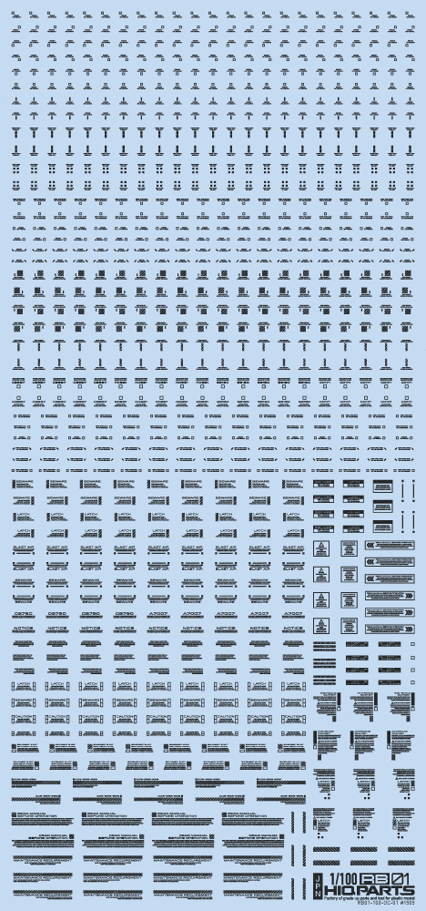 1/100 RB01 Caution Decal One Color Dark Gray(1pc)