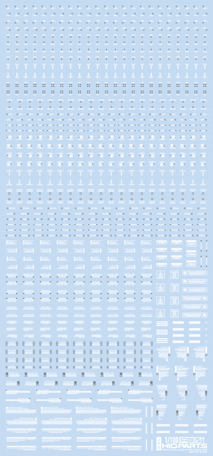 1/100 RB01 Caution Decal White & Gray(1pc)