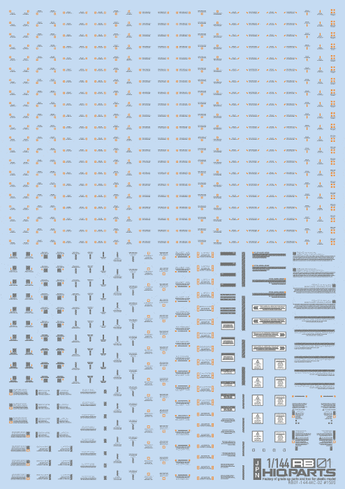 1/144 RB01 Caution Decal Gray & Orange(1pc)